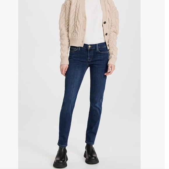 FRAME NWT Le Garcon Mid-Rise Straight Fit Dark wash jeans size 25 - Picture 1 of 10
